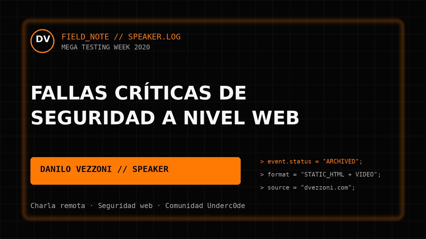 Critical Web Security Flaws — Mega Testing Week 2020