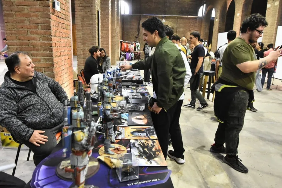 Collectibles and technology-culture stands.